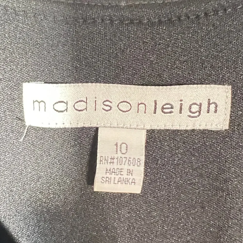 NWT Madison Leigh black cap sleeve lace fit in flare dress size 10 B182